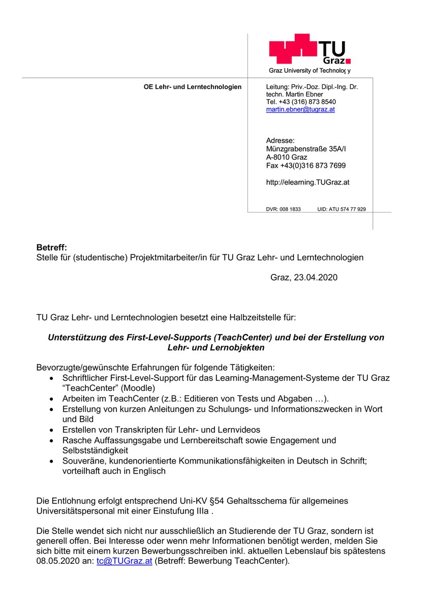 Lehr- und Lerntechnologien - TU Graz tweet media