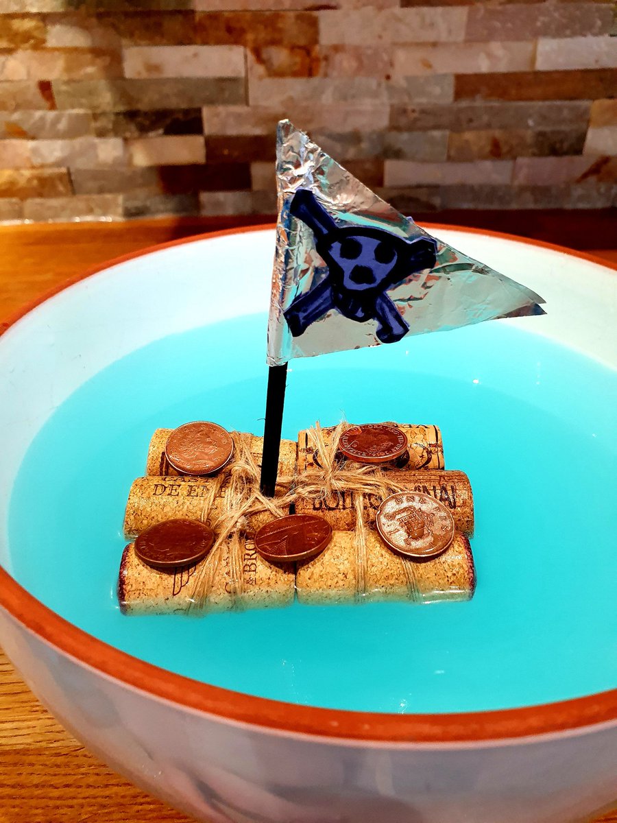 chamberlain2014's tweet photo. @Reginald_Elton Oscar has been making a pirate ship this morning. It holds the treasure too - his five coins!🏴‍☠️ https://t.co/m5cZzmcSIQ