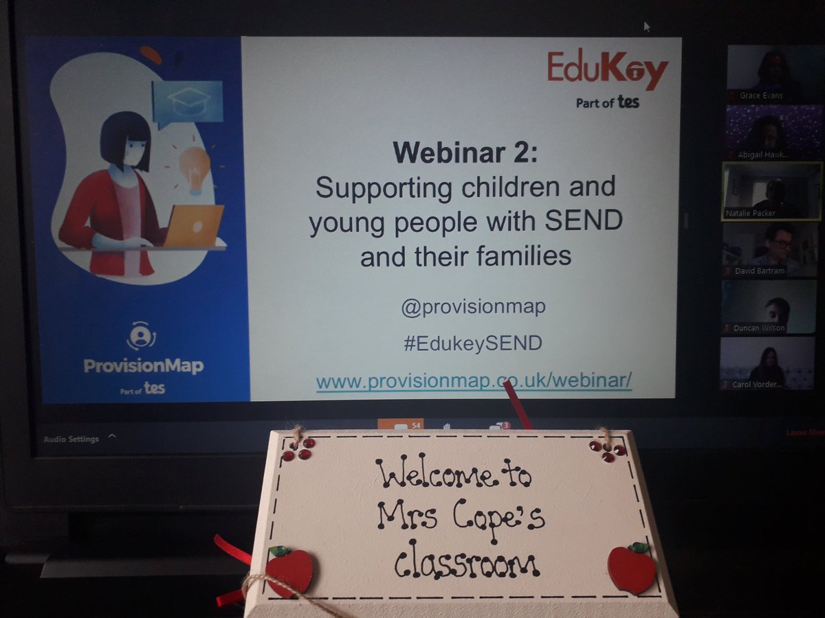 Another useful webinar from @provisionmap, I was perhaps a little over excited to see @carolvorders and hear her sharing her experiences supporting learners with SEND through @themathsfactor #EdukeySEND