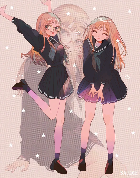 金髪の黒セーラーがかわいいの勢い.. 