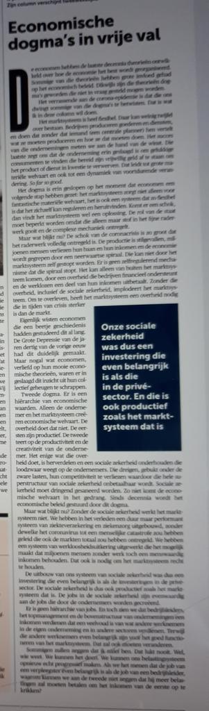 Right said Fred! "Onze sociale zekerheid was dus een investering die even belangrijk is als die in de privésector. En die is ook productief zoals het marktsysteem dat is" zegt prof Paul De Grauwe in <a href="/demorgen/">De Morgen</a>