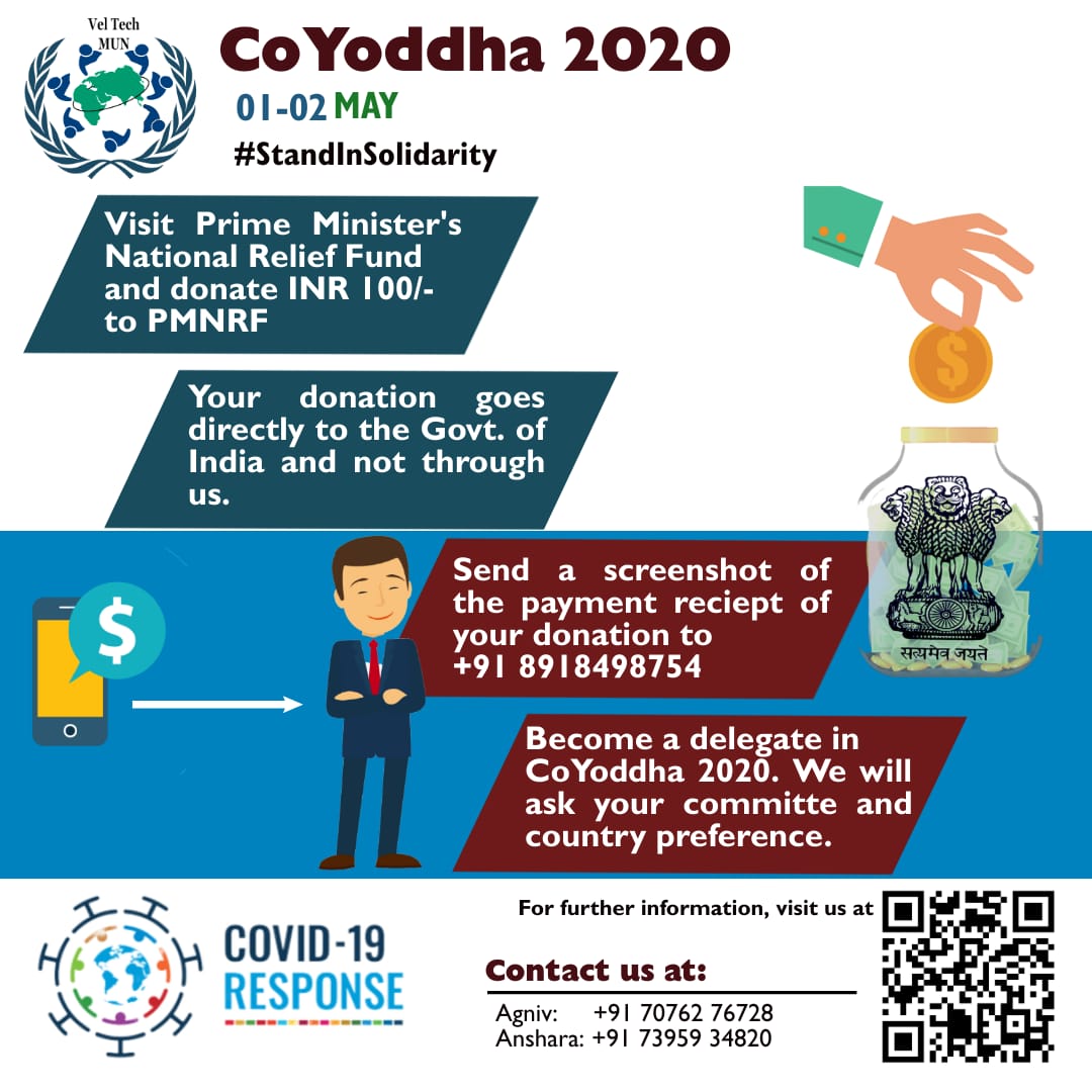 ModelVel's tweet photo. steps to participate in #COYODDHA2020.By participating u donate to #pmnrf directly&amp; taking part in  #FightAgainstCoronavirus.Also providing certificates for
1) Participation
2) Bestdelegate
3) Bestresolution
Forqueriescontact:  7076276728/739593482/visit
https://t.co/OLS9Yyrs05 https://t.co/hzg1MSnaHv