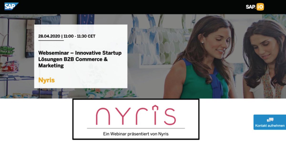 nyrisio's tweet photo. Don’t forget to register for the @sap_iO Foundry Munich‘s Webinar series today if you haven’t already done so and learn how to best serve and retain your customers.

Register here: https://t.co/w4TOpFBJL7

#nyris #visualsearch #ai #webinar https://t.co/u10fPcGiGg