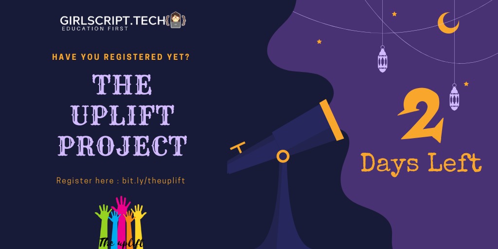 imanishbarnwal's tweet image. ⚠️ Last 2 Days Left ⚠️
Tomorrow Registration will be closed

&quot;𝙔𝙤𝙪 𝙧𝙞𝙨𝙚 𝙗𝙮 𝙡𝙞𝙛𝙩𝙞𝙣𝙜 𝙤𝙩𝙝𝙚𝙧𝙨&quot;✨
The #UpliftProject by @Girlscript1 an 𝒊𝒎𝒎𝒆𝒓𝒔𝒊𝒗𝒆 𝒐𝒑𝒑𝒐𝒓𝒕𝒖𝒏𝒊𝒕𝒚 to get started with something new with #mentorshipprogram

@anubhamane #girlscript