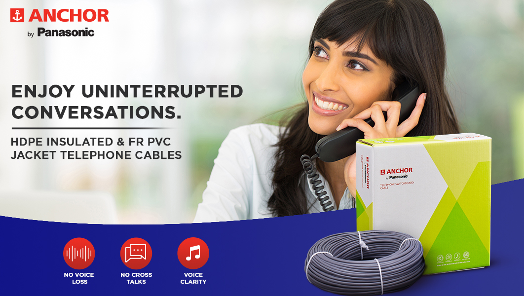 AnchorPanasonic's tweet photo. Eliminate cross-talks and signal losses with Anchor by Panasonic’s 100% electrolytic grade copper with 99.97% purity and enjoy undisturbed conversations with your loved ones. To read more, visit https://t.co/sAxEEUSMTG #AnchorByPanasonic #TelephoneCables https://t.co/YVymZ521Ja