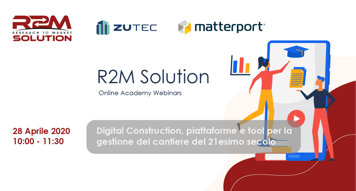 R2MSolution's tweet photo. 📢💻 Alle 10 inizierà il #webinar di @R2MSolution "#DigitalConstructionn, #piattaforme e #tool per la gestione del #cantiere del 21esimo secolo". Registrati subito: https://t.co/ZuJ1cF2jd1 https://t.co/MPttB2awKo