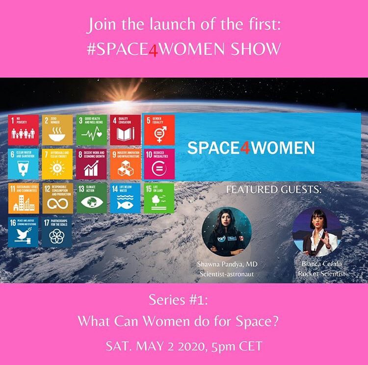 Space4Women show <a href="/ISUnet/">Space University</a> 02 May 2020 Join Zoom Meeting
➡️ lnkd.in/dPdKxtC

See you there❓

#space #space4women #unoosa #space4all #s #spacetechnology