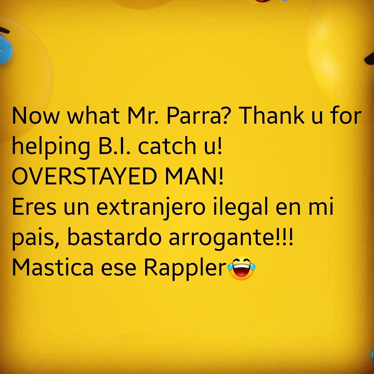 lejanomd's tweet photo. Well... FCK U VRY MCH, Parra. https://t.co/uadULW2aWt