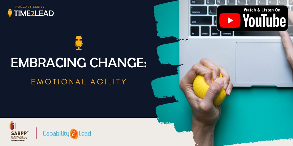 SABPP1's tweet photo. **PODCAST**
#Time2Lead
Embracing Change: Emotional Agility
Watch it here https://t.co/uBQMRAzaSq
How do we gain control of our emotions?
1. Emotional Agility https://t.co/QJsvQKXMes
2. Reflection Questions https://t.co/b1UsRzskAG https://t.co/al2To4nZcM
