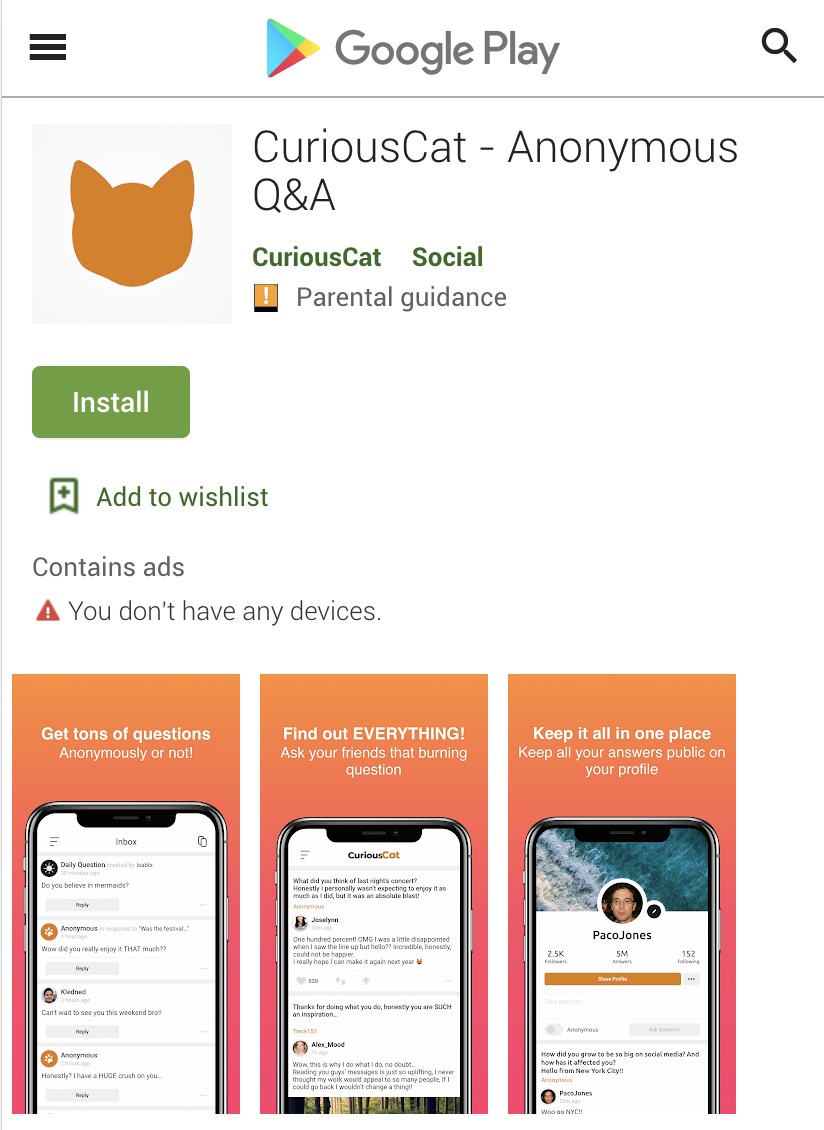 Curious Cat | The Q&A Social Network tweet media