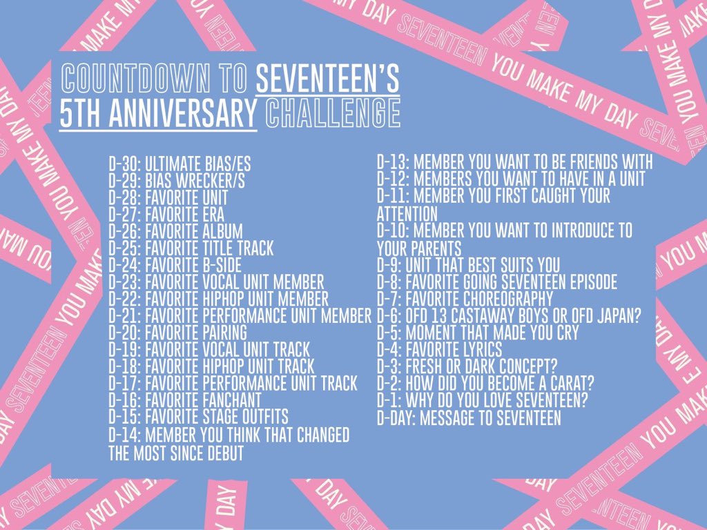 ⇢ seventeen’s 5th year anniversary: 𝚊 𝚌𝚘𝚞𝚗𝚝𝚍𝚘𝚠𝚗 ✩—  @pledis_17  #SEVENTEEN