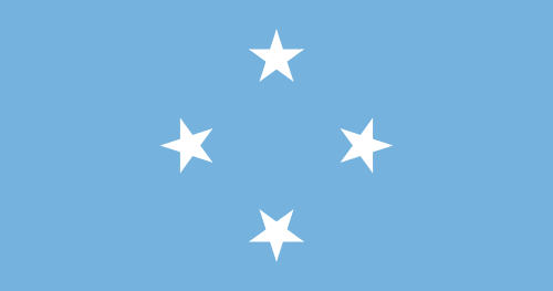 Micronesia. 7.5/10. Simply, but interesting. The blue represents the Pacific Ocean (and also the UN flag). The four stars symbolise the four states of the federation - Chuuk, Pohnpei, Kosrae and Yap. Adopted in 1978.