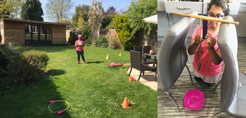 GayhurstSchool's tweet photo. Tanvi loved the circuit training inspiration provided by Mrs Hall and the science investigation by Mrs Inshaw on forces #keepmoving #scienceinthehouse #Gayhurstathome #ELDRIC https://t.co/uaqnCZQTLF