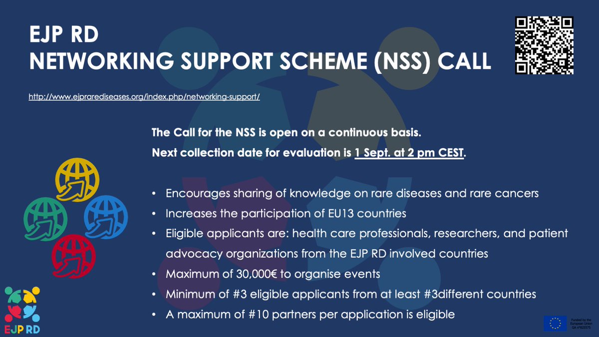 ERDERA_org's tweet photo. π° #ejprd #NetworkingSupportScheme #call is OPEN!
π #aim = #encourage #sharing of #knowledge on #rarediseases n #rarecancers of #healthcare #professionals, #researchers n #patients
3β£ countries min
π° 30k β¬
π #partners max
ποΈ #deadline 1st Sept
https://t.co/WM6jgokk9M
@ZonMw https://t.co/96v6JSvZwx