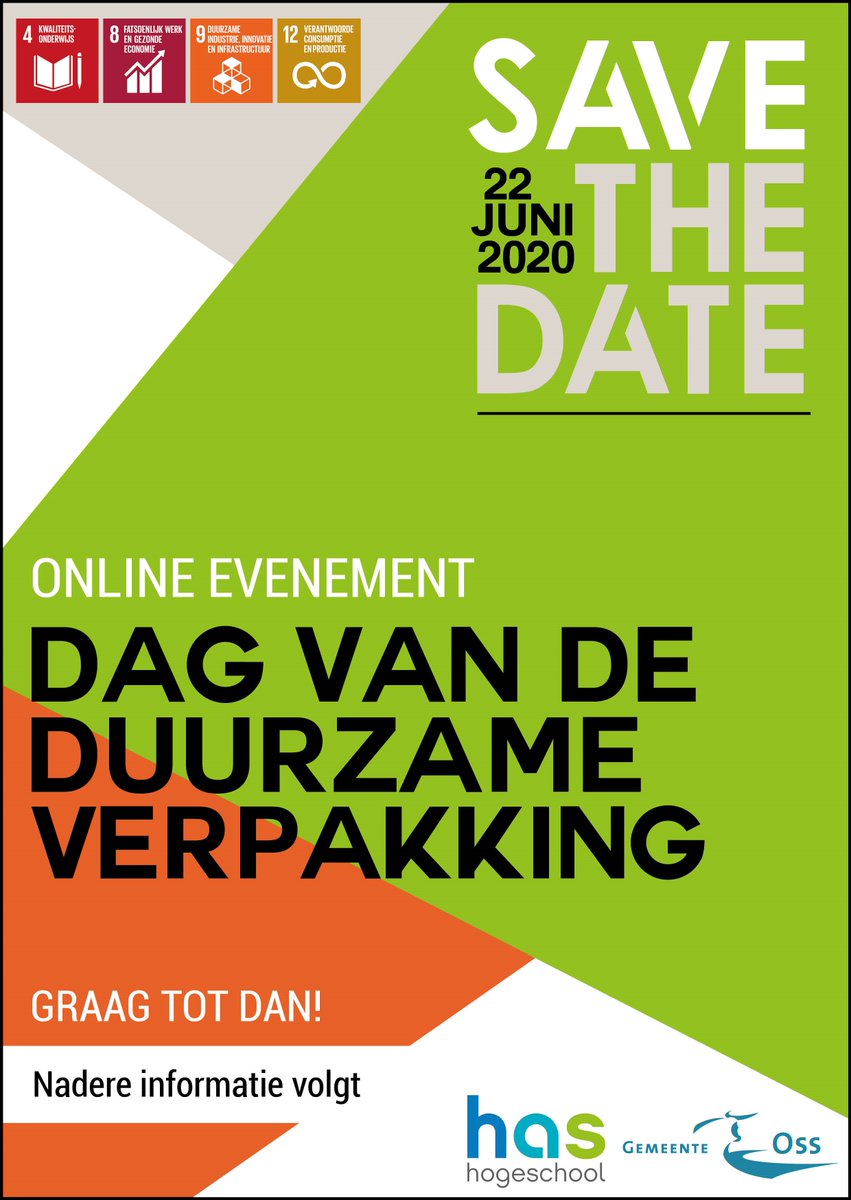 Ondernemers met interesse in duurzame verpakkingen noteer vast in je agenda 22 juni a.s. voor het online evenement Dag van de duurzame verpakkingen @HAShogeschool <a href="/OIK_Oss/">OsseIndustrieleKring</a> <a href="/tibo_net/">TIBO</a> @AgriFoodCapital <a href="/logistiekoss/">Logistiek Platform Oss</a>