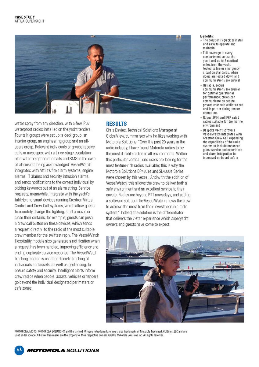 GVMarine's tweet photo. It has been a year since the launch of M/Y Attila. It was a pleasure working alongside Motorola and Navcom Team. VesselWatch is a great addition to any radio system.
Check out the case study below.
#superyacht #marine #motorola #vesselwatch https://t.co/3Pk7Rl7dIZ