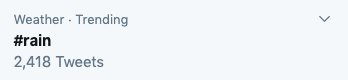 TY for the update, Twitter #rain
