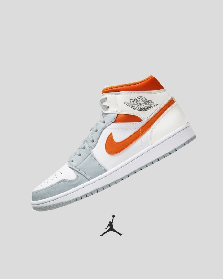 air jordan 1 mid starfish pure platinum