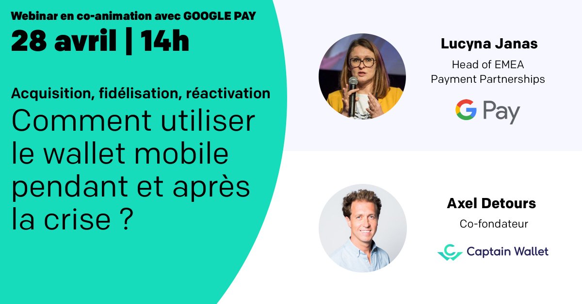 Captain_Wallet's tweet photo. Plus que 3h avant le début de notre webinar ! ⏰
Acquisition, fidélisation, rétention : comment utiliser le wallet pendant et après la crise ? 📲
👉 https://t.co/aTkldHbCG0
#googlepay #walletmobile #confinement #webinar #applewallet #mobilemarketing https://t.co/avT2MprENM