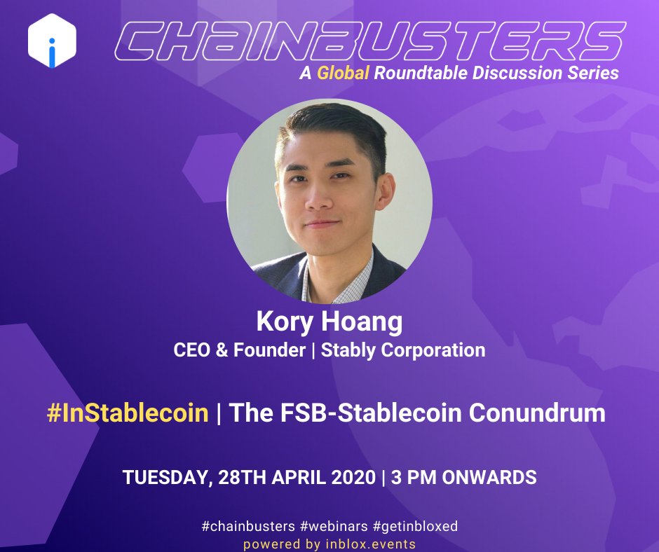 Stably_Official's tweet photo. Mr. Kory Hoang, CEO & Founder of Stably, will attend a discussion panel from a live webinar #InStablecoin | The FSB-Stablecoin Conundrum at 4:30pm ICT 28th April.
For more info, please visit: https://t.co/lRzBqI8UAX
#stably #usds #koryhoang #stablecoin #chainbusters #getinbloxed https://t.co/eU94wEFv14