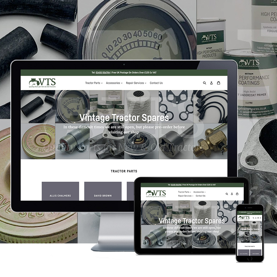 We have recently launched a new Shopify e-commerce website for <a href="/vtspares/">Vintage Tractor Spares</a> [vintagetractorspares.co.uk], a well structured, SEOed and user friendly website for over 5,000 parts. Get in touch to discuss your Shopify website. #shopifyexpert #shopifythemes #shopifyseo