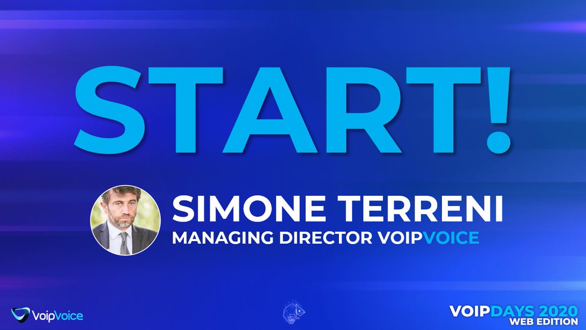 VoipVoice_it's tweet image. -1 al primo appuntamento con la Web Edition dei VoipDays 2020!

Cominceremo dal Sud Italia e Isole e sarà proprio @Terresimo, Managing Director @VoipVoice_it che darà il benvenuto ai partecipanti e ad aprire gli interventi della giornata!
#voipday #start #webedition