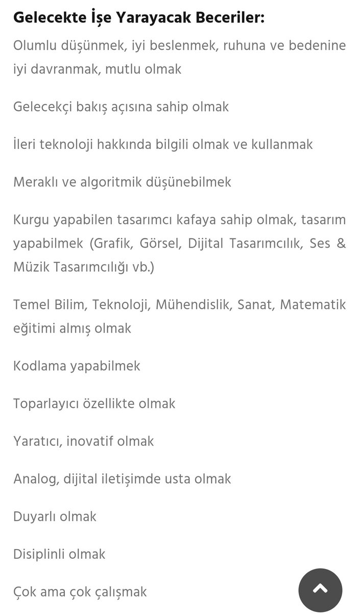 #EvdeKal dığımız bugünlerde daha çok geliştirebileceğimiz ve ihtiyacımız olan beceriler👇🏻 
👫Çocuklar için de geleceğin mesleklerine sahip olmak için.😎
👩‍🎓#eğitim    
👩🏻‍💻#teknoloji
👩🏻‍🔬#bilim 
👩🏻‍🎨#sanat 
🕵🏼‍♀️#merak
ör. morfolojik sentez yöntemiyle uzay aracı tasarlanabilir 😊 #ufo2020