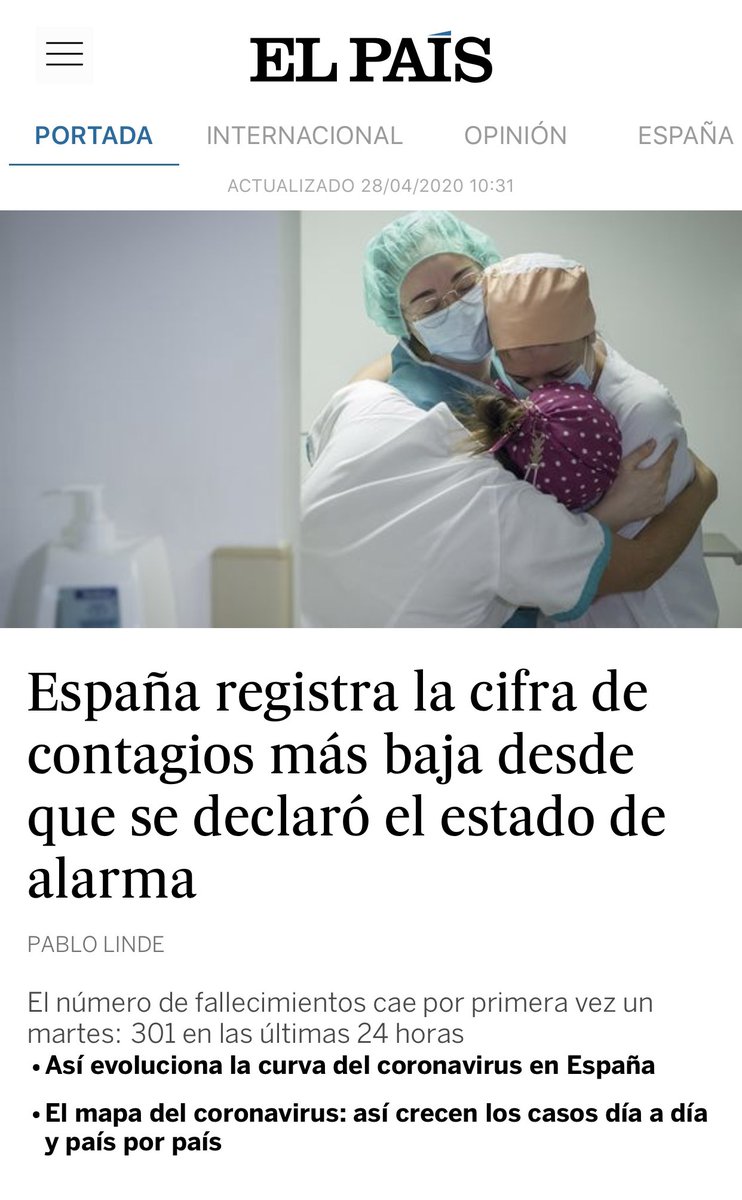 alejandrosantos's tweet photo. El periódico @el_pais inicia su suscripción digital siguiendo a @elmundoes. A partir de ahora, solo podrás acceder a 10 artículos mensuales de forma gratuita, salvo  información esencial sobre el coronavirus mientras dure la gravedad de la crisis, que será de libre acceso. https://t.co/vh3ffnVK5v