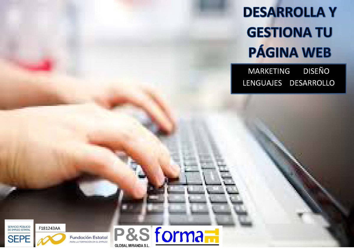 Curso on line de "DESARROLLO WEB Y COMERCIO ELECTRÓNIco

Más información: INFORMACION: formateenmiranda.es/#/inscription-…