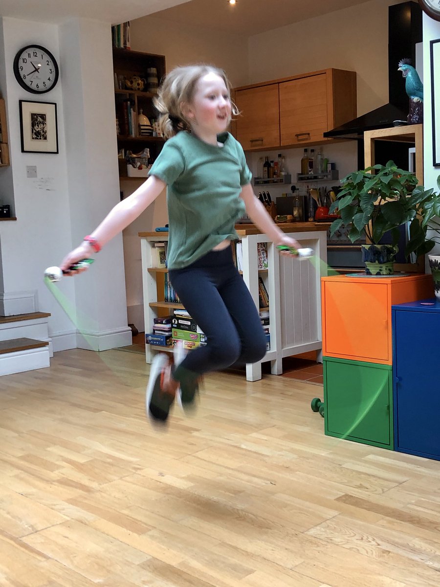 Freda so fast she’s blurry for #NHSSweatySelfies ⁦<a href="/CotteridgeS/">Cotteridge Primary School</a>⁩