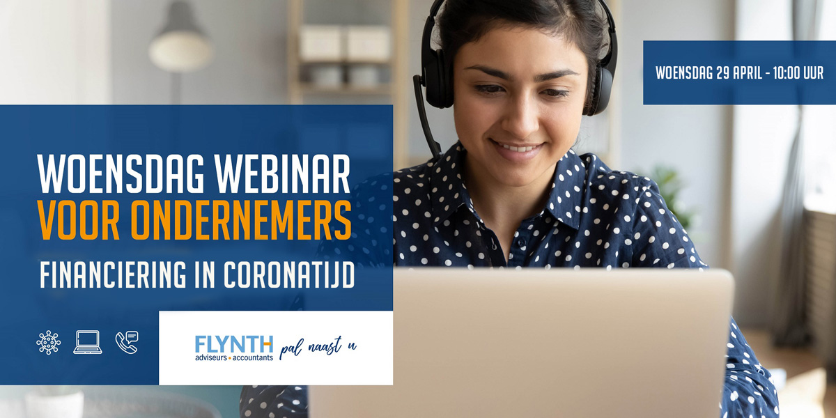 Morgenochtend organiseert Flynth het webinar Financieren in Coronatijd, tijdens de tweede editie van de Woensdag Webinar voor ondernemers. Er is ruimte om uw vragen te stellen aan onze adviseurs. 

Gratis aanmelden kan via onderstaande link:
flynth.nl/nieuws-achterg… 

#webinar