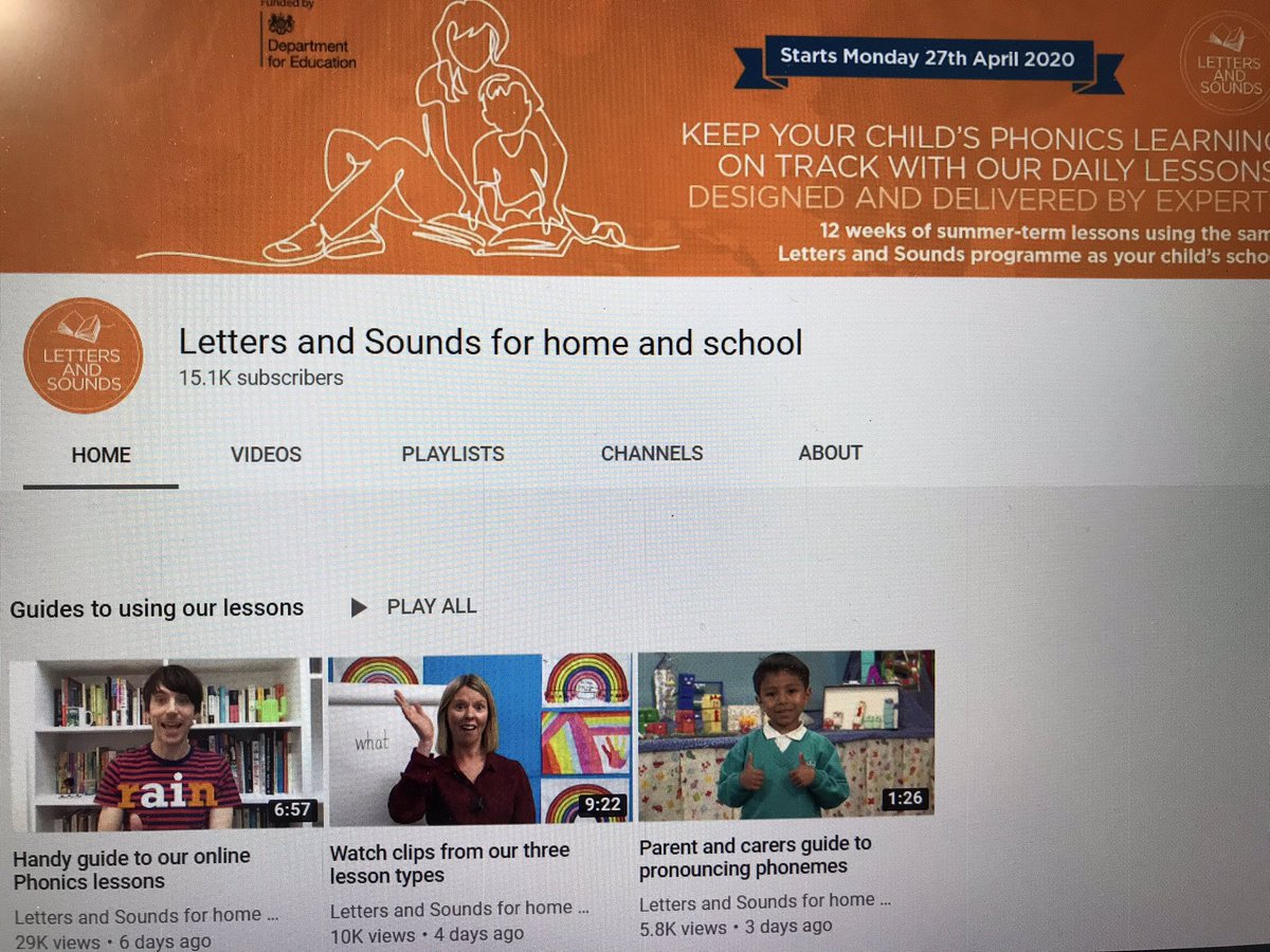 Uzivatel Cusgarneschool Na Twitteru Having Trouble With Phonics Don T Panic The Department For Education Has A Youtube Channel And It Is Free To Subscribe It Follows The Same Scheme That