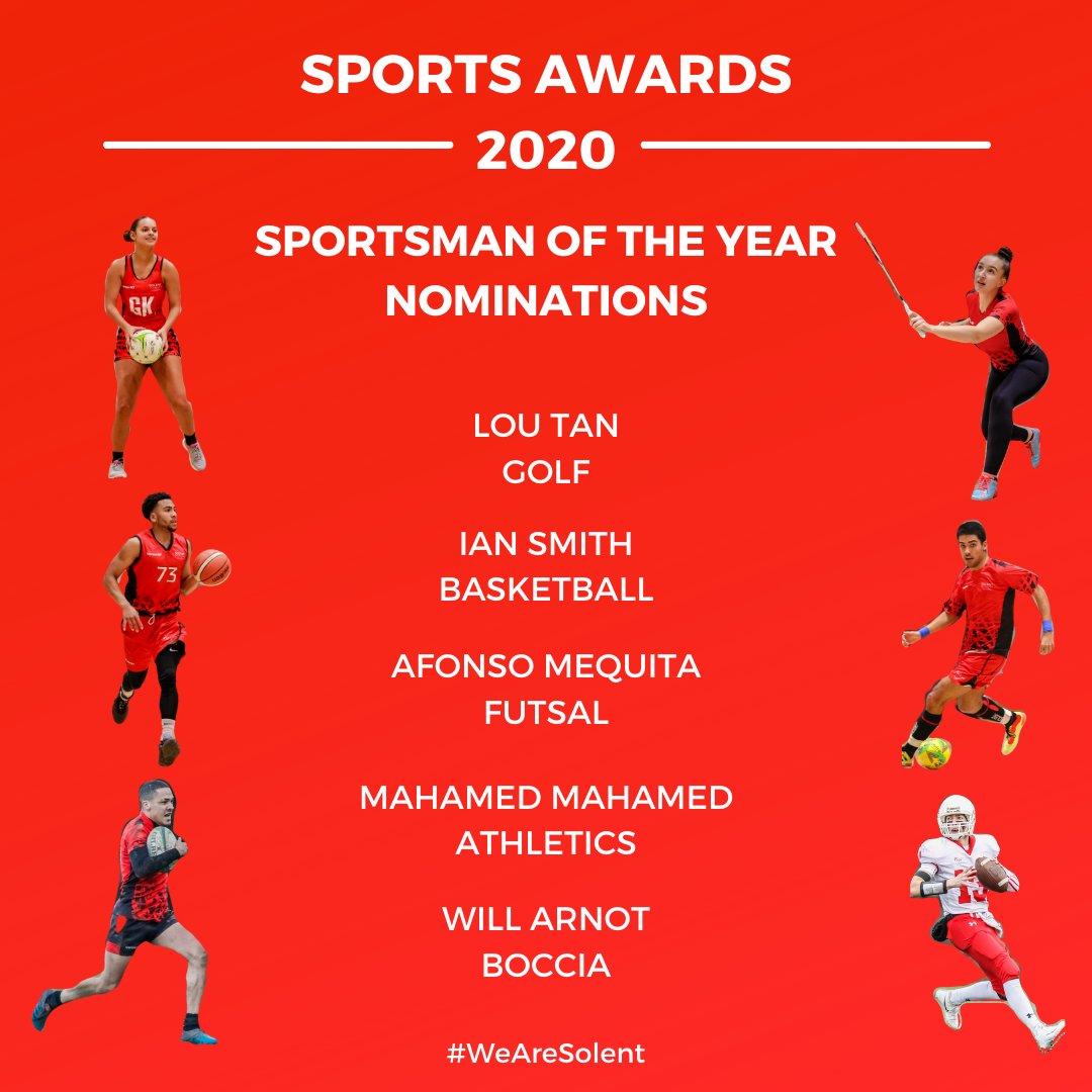 MySolentSport's tweet photo. The nominations are in for the 2020 SportsMan and SportsWomen of the Year

Check back at 1pm for SportsMan and 6pm for Sports Women of the Year

#WeAreSolent https://t.co/VW2MmOxffc