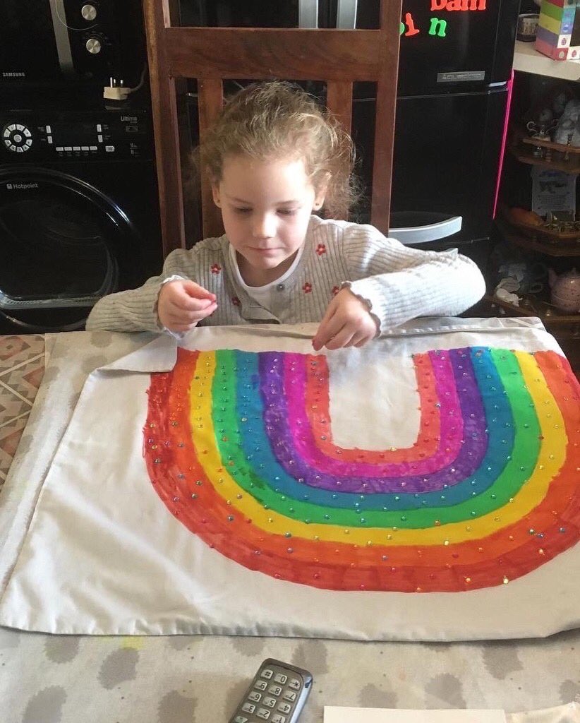 BenthalSchool's tweet image. Dixie-Rae made a lovely rainbow tribute to the NHS and Keyworkers. Her artwork featured in the Hackney Life newspaper. Well done Dixie-Rae!