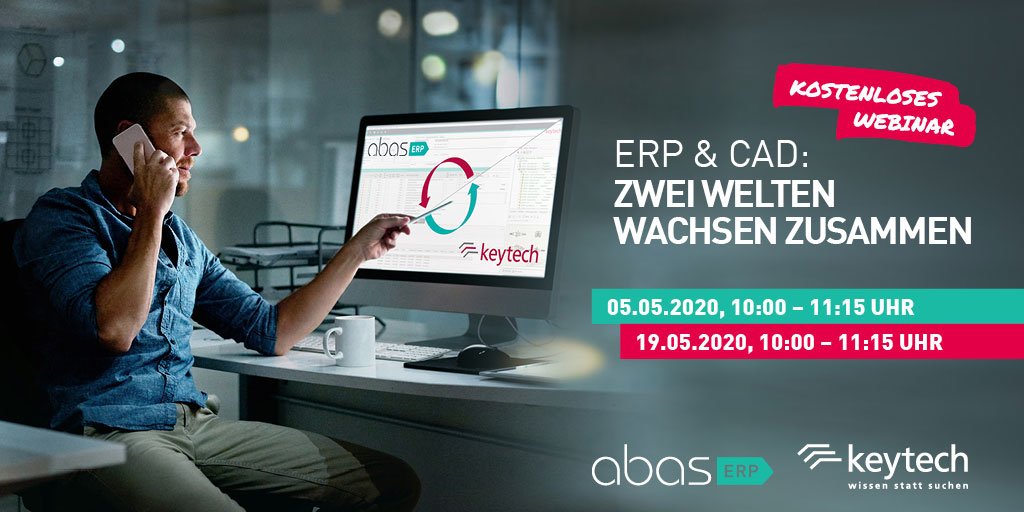 keytechSoftware's tweet image. Unsere Empfehlung zur Mittagspause: Unser kommendes #partner #webinar auf unserer Website checken! 
Wir sind zu Gast bei unseren Freunden von abas ERP 😊
keytech.de/aktuelles/webi…