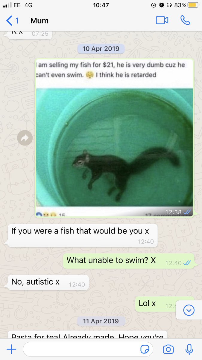 Found a lovely chat when going through mine and my mums old messages 😂😂