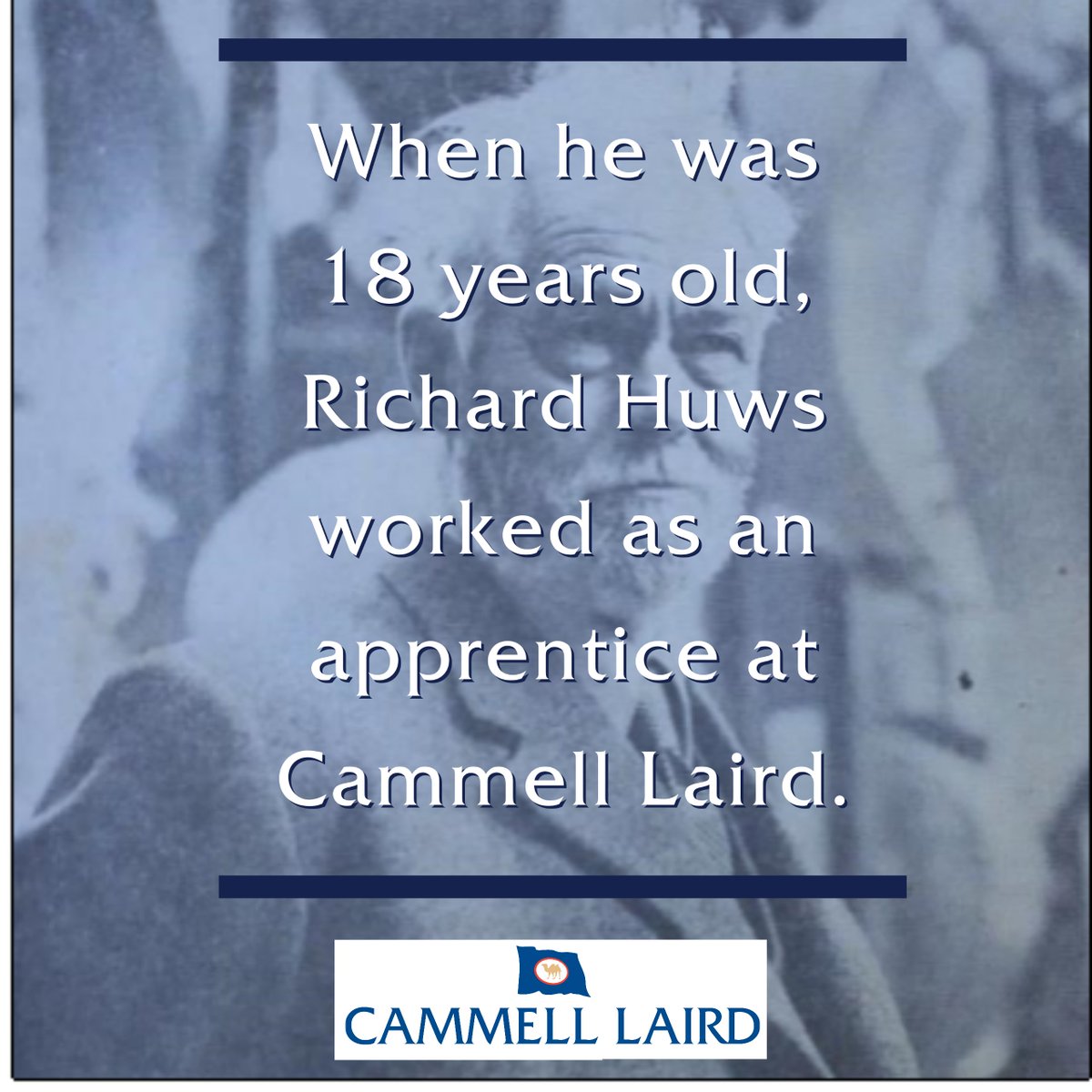 #DidYouKnow Richard Huws worked as an apprentice at Cammell Laird Shipyard between 1920 and 1922. #CammellLairdInHistory @PiazzaFountain