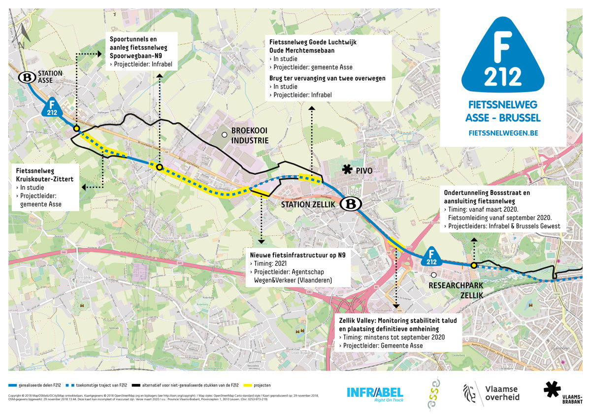 Afwerking #fietssnelweg F212 tussen #Asse en Brussel in de maak fietssnelwegen.be/nieuws/f212-ni…