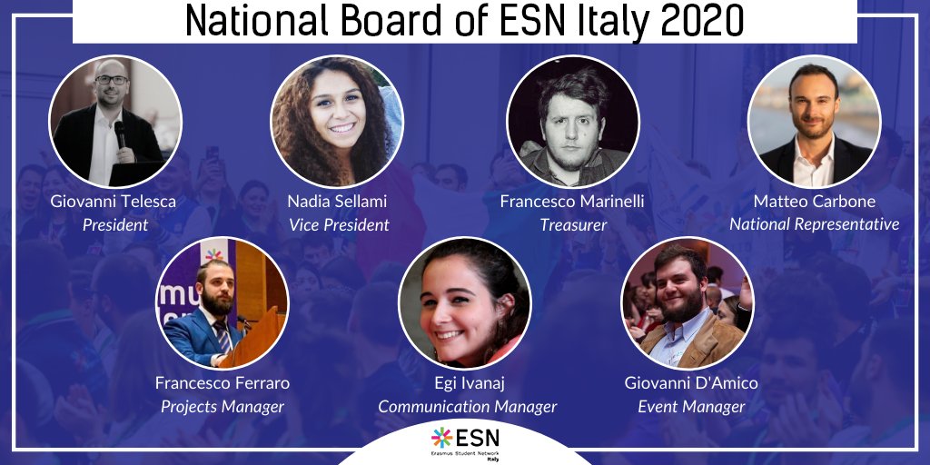ESNITALIA's tweet photo. After the first-ever online Italian Assembly 🇮🇹, ESN Italy said goodbye to the old National Board and welcome the National Board of 2020!
#THISisESN #ESNItaly #ESNItalia #WeAreOne #ErasmusGeneration #ESNItalyBoard https://t.co/VreLf8tth4