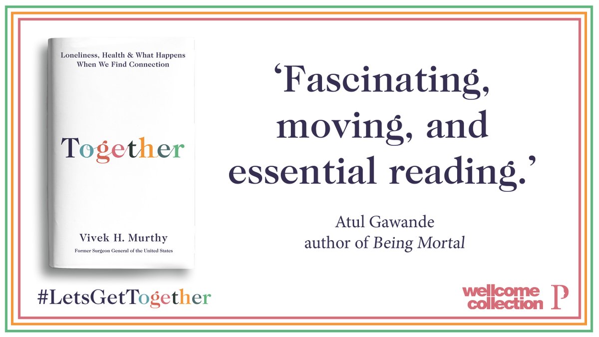 For some, #socialdistancing is a temporary state to be endured. For others, the effects will be more serious. @vivek_murthy examines the links between 'Loneliness, Health and What Happens When We Find Connection' in #Together, out now from @ExploreWellcome waterstones.com/book/together/…