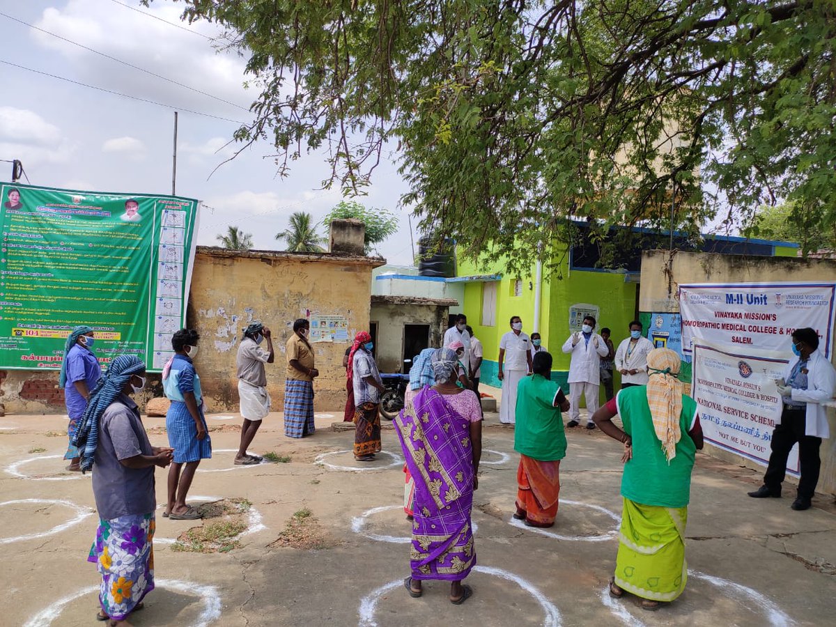 HVmhmc's tweet photo. Our VMHMC&amp;H ( VMRF-DU) doctors team have issued Ars alb 30,  to the  kalparapatty Panchyath   Thuimai Paniyalarkal &amp; public's, as an immunity booster  which includes nearly 1200 people for Covid- 19 on 28.04.2020.our NSS Volunteers also Participated in this programme. https://t.co/r56GDNGSU0