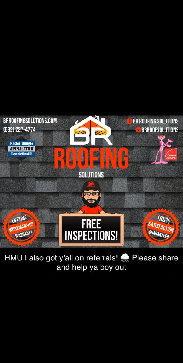TheRomoTweets's tweet photo. Y’all know who to call! The local guys! $200 Referrals! And we are now offering LIFETIME Workmanship warranty! We aren’t those overnight companies we are here for the long haul! ⛈🔨💪🏼#TrustUsWereRoofers https://t.co/LQDoj5RrFb