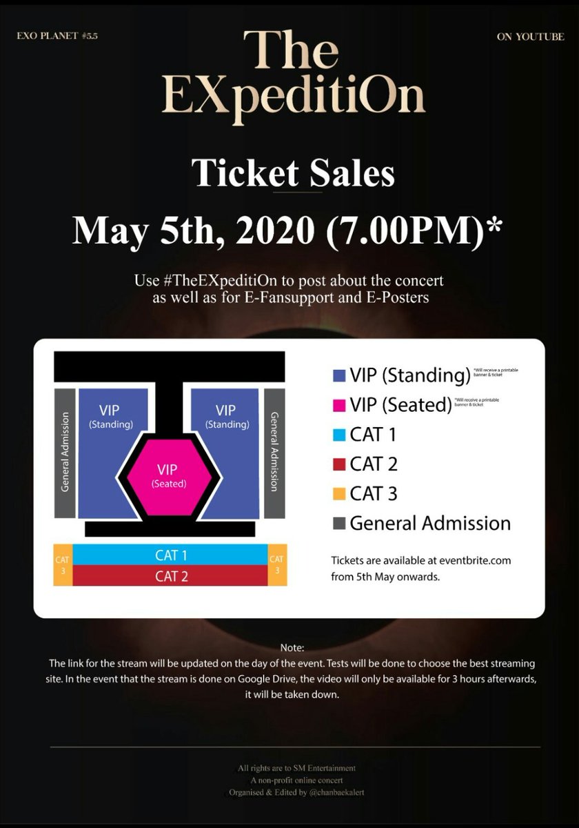 chanbaekalert's tweet photo. Update!
PRIORITY SALE
May 2nd, 2020 (2.00PM KST, Sat)
Limited tickets available.
GENERAL SALE
May 5th, 2020 (7.00PM KST, TUES)
#TheEXpeditiOn #EXOCON #EXO #EXOL #μ¬λνμ @weareoneEXO https://t.co/BJeBbVvqgm
