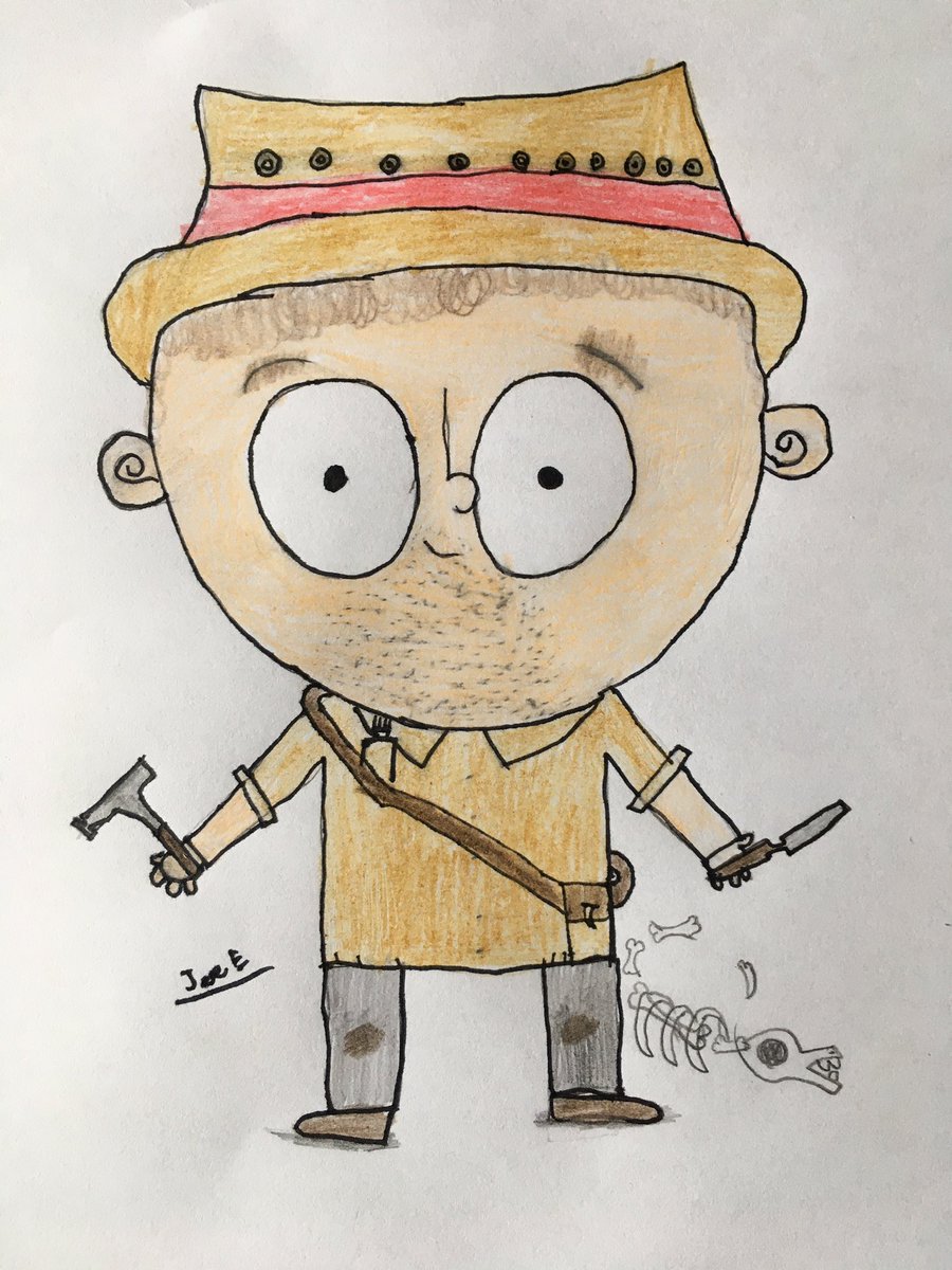 SF_Eaton79's tweet photo. This is Joe’s drawing of his future role: a palaeontologist. @WoodfallPrimary #woodfallfuturerole https://t.co/4ckXKIcU9X
