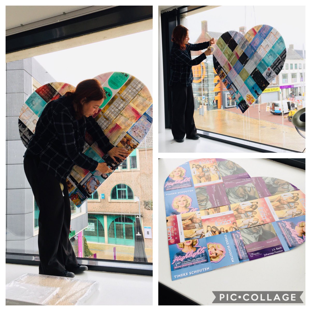 ‘Hart voor Cultuur’ 
Onze collega Almas heeft prachtige harten gemaakt van flyers van de voorstellingen die nu niet doorgaan. Hiermee willen we iedereen een hart onder de riem steken. #blijftthuis #blijfgezond