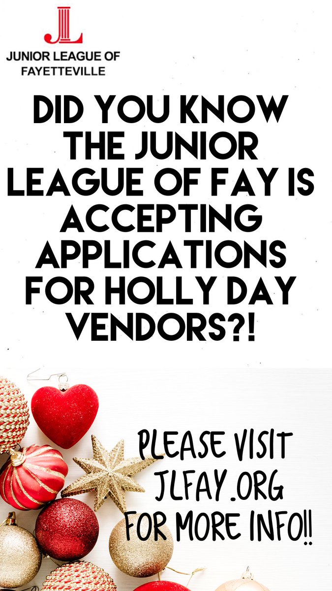 We are happy to announce we are still accepting applications for the 2020 Holly Day Fair! #hollydayfair2020