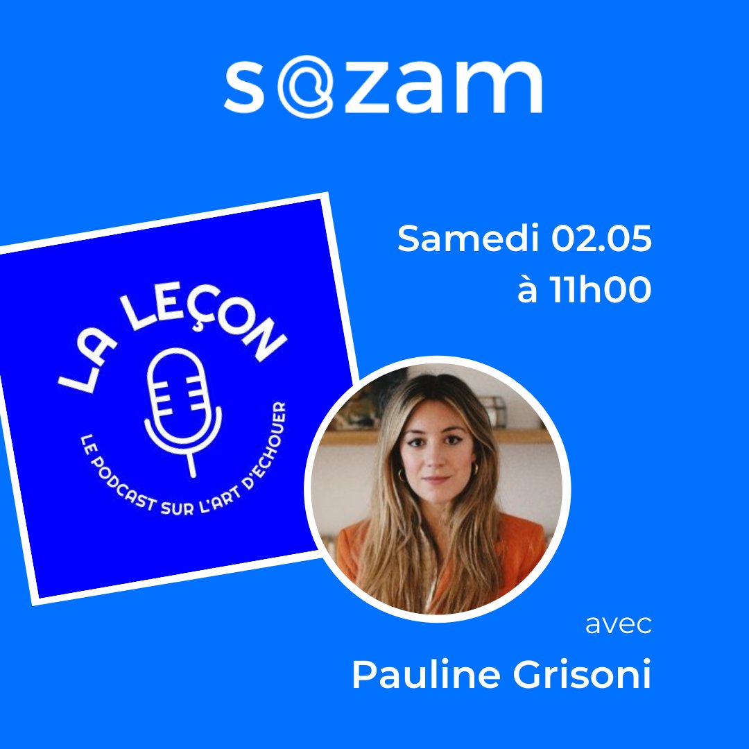 Sezam Live #5 : Un discussion privilégiée avec Pauline Grisoni aka <a href="/paulettegrisoni/">Pauline Grisoni</a> du podcast La Leçon <a href="/podcastLL/">La Leçon</a>
 , samedi 02.05 à 11h00 (⚠️nouvelle date) : vous saurez tout sur son podcast, ses invités et les échecs confiés à son micro 👉 bit.ly/sezam_ll