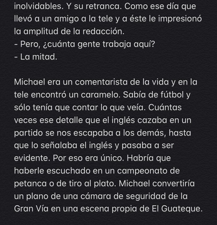 Siempre de tu mano, querido Michael. Here’s to you. 1/2