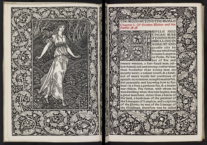 PreRaphSoc's tweet photo. Some perhaps much-needed Utopia, fantasy & escapism for this weeks #TopsyTuesday
Exquisitely illustrated by Morris, Burne-Jones & Crane @ Kelmscott Press
News from Nowhere 1890
The Story of the Glittering Plain 1891
The Wood Beyond the World 1894
The Well at the World's End 1896 https://t.co/osTy4lvp2R