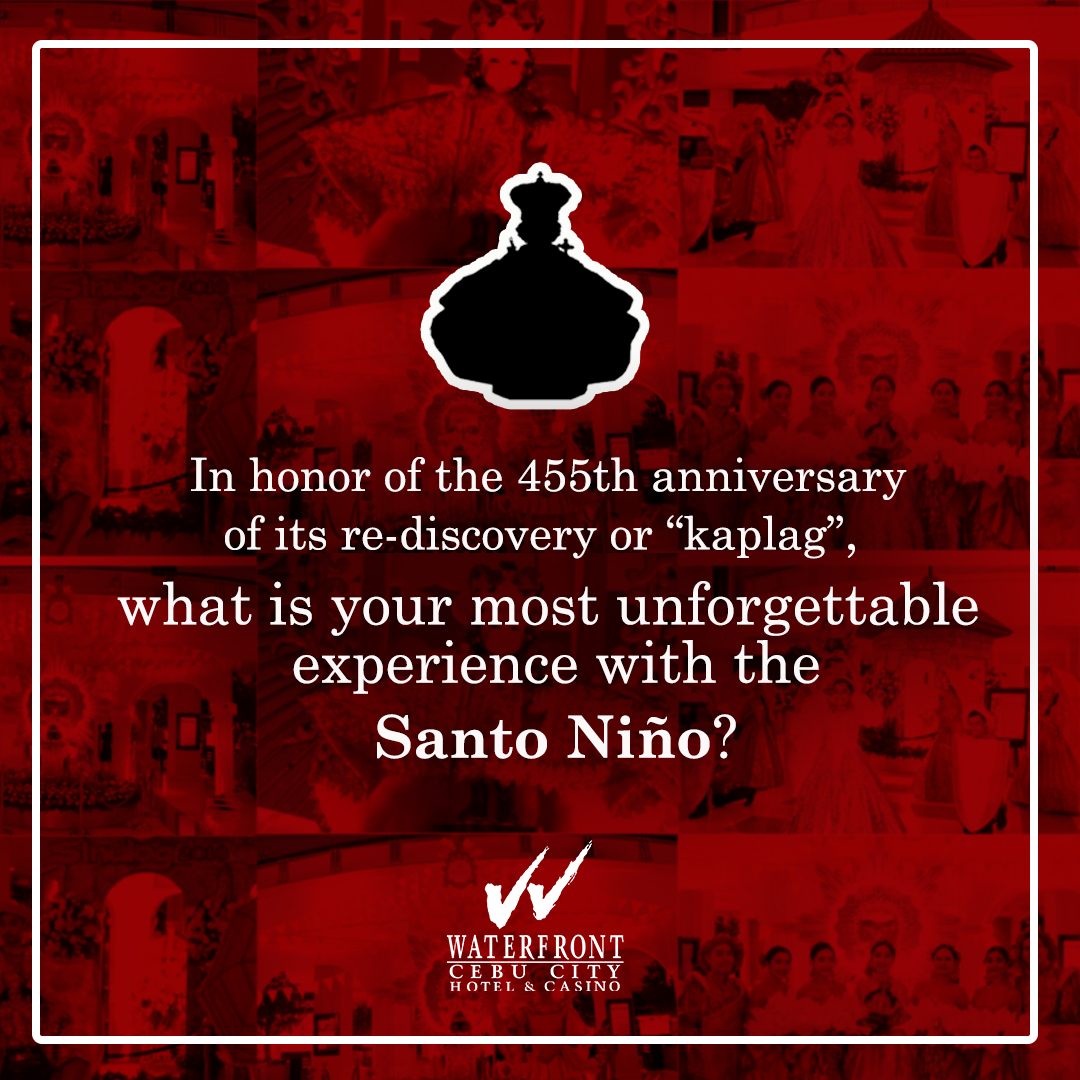 The discovery of the Santo Niño has made a tremendous impact in the lives of the faithful, especially that of the Cebuanos. 

In honor of the historical celebration, feel free to tweet your most unforgettable experience with the Santo Nino.     

#waterfrontcebu
#kaplag2020